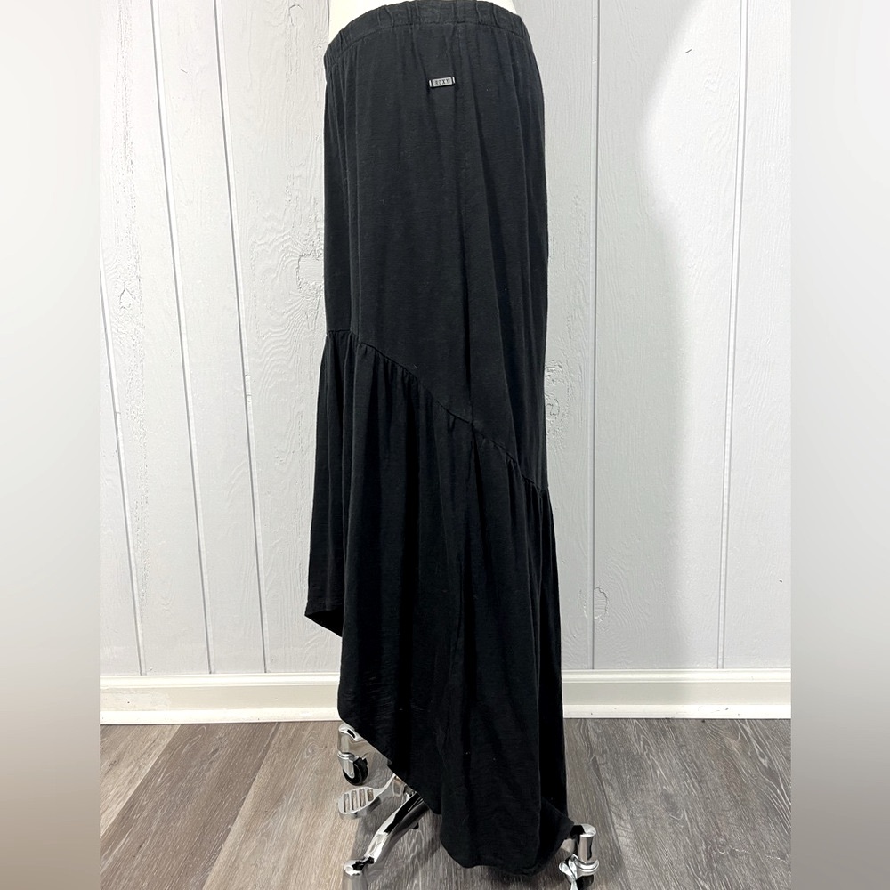 💜 Roxy - Black High-Low Skirt - Size Small - Boho Maxi Skirt - EUC - Picture 6 of 7